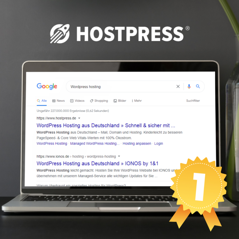 Die Firma HostPress ist der führende Anbieter für schnelles Managed WordPress-Hosting. Ziel war es, für das Keyword "WordPress Hosting" so weit, wie möglich nach oben zu kommen. Dank SEOrocket konnte unser Kunde dieses Ziel in weniger als 6 Monaten erreichen.