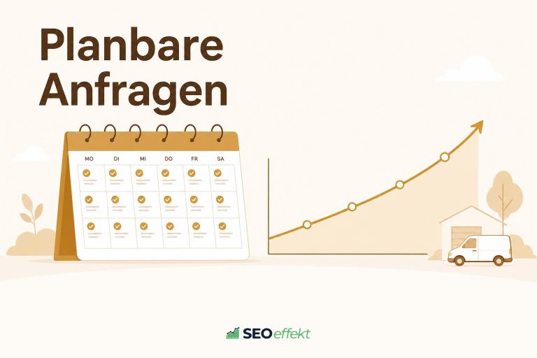 Gleichmäßig gefüllter Kalender und stetig steigende Kurve