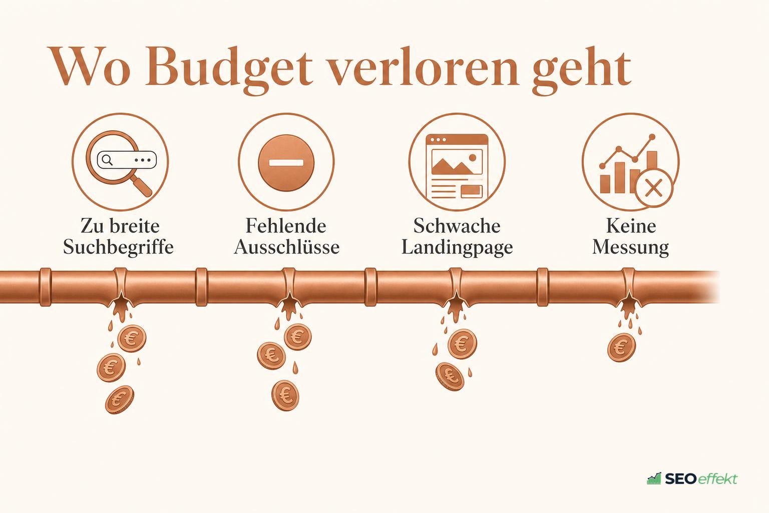 Vier Stellen, an denen Werbebudget verloren geht