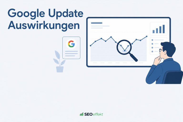 Analyst prüft Ranking-Daten nach einem Google-Update