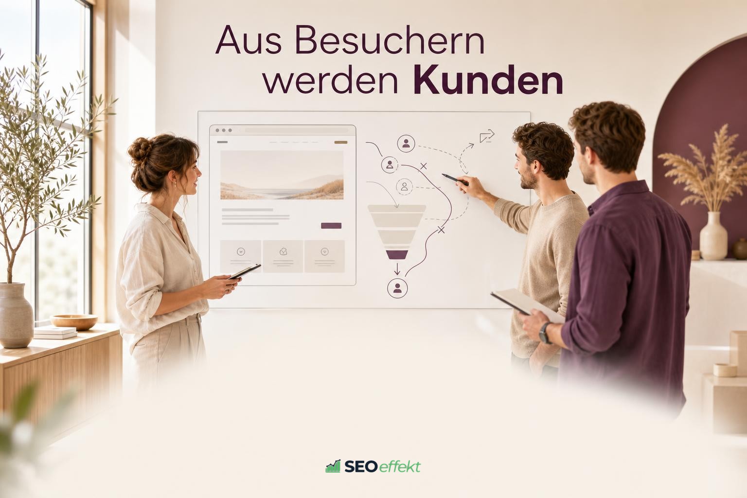 Team analysiert, an welcher Stelle Besucher die Seite verlassen