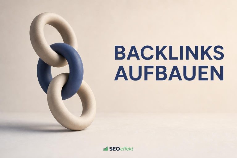 Drei ineinandergreifende Ringe als Sinnbild für Verlinkungen, Headline Backlinks aufbauen