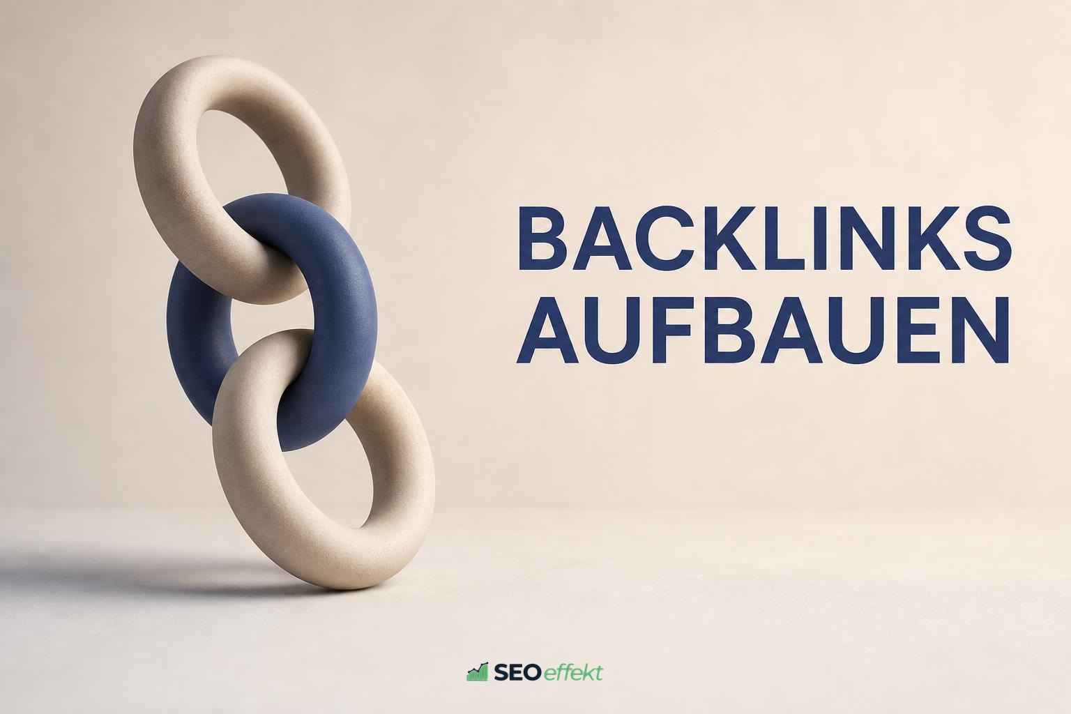 Drei ineinandergreifende Ringe als Sinnbild für Verlinkungen, Headline Backlinks aufbauen