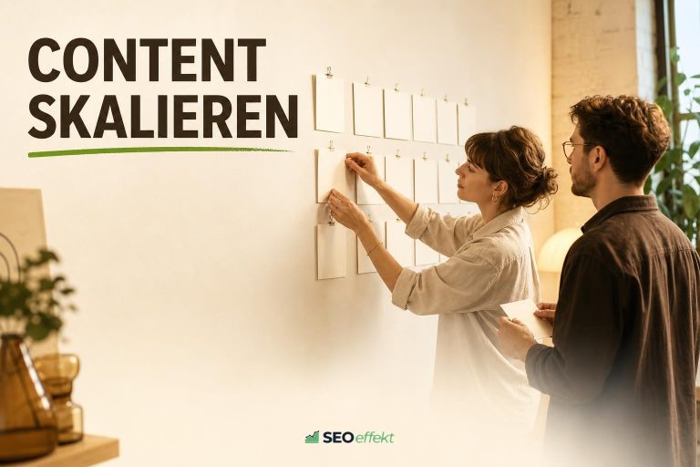 Team plant den Content-Kalender einer Agentur