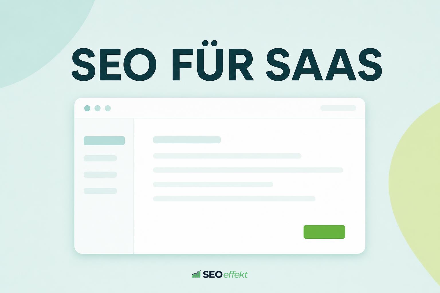 Vereinfachte Software-Oberfläche als Symbol für SaaS-SEO