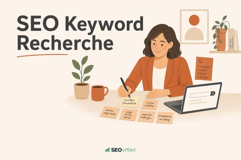 Beraterin notiert Kundenbegriffe für die Keyword-Recherche
