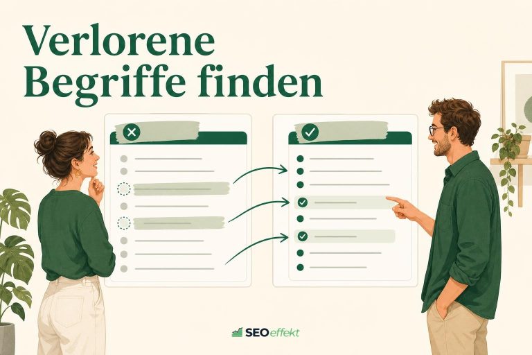 Team vergleicht alte und neue Suchbegriffe nach einem Relaunch