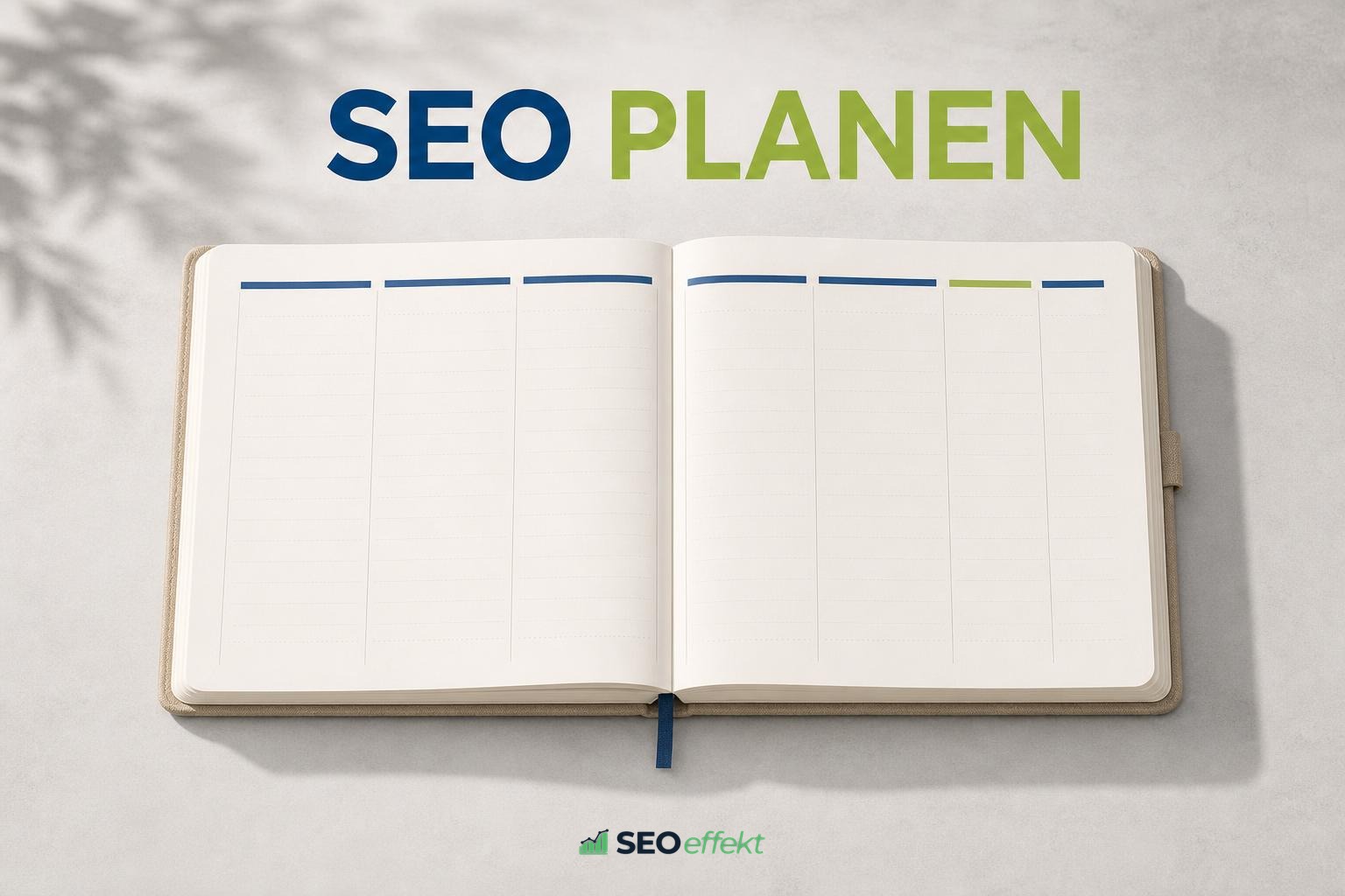 Beitragsbild SEO Maßnahmen planen mit offenem Planer