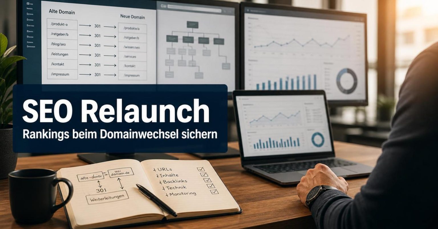 SEO Relaunch: Rankings, Traffic und Backlinks beim Domainwechsel sichern