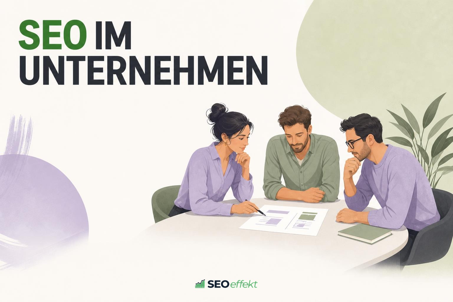 Beitragsbild SEO im Unternehmen mit Team an einem Tisch