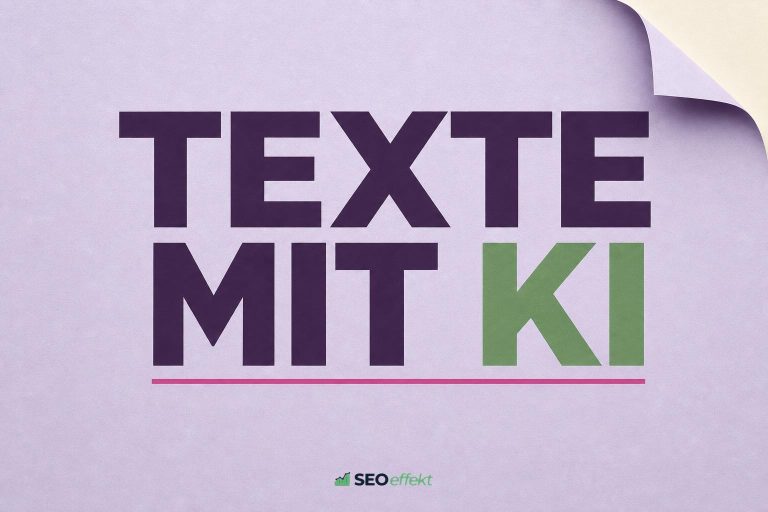 Typografisches Motiv zur SEO Textoptimierung mit KI