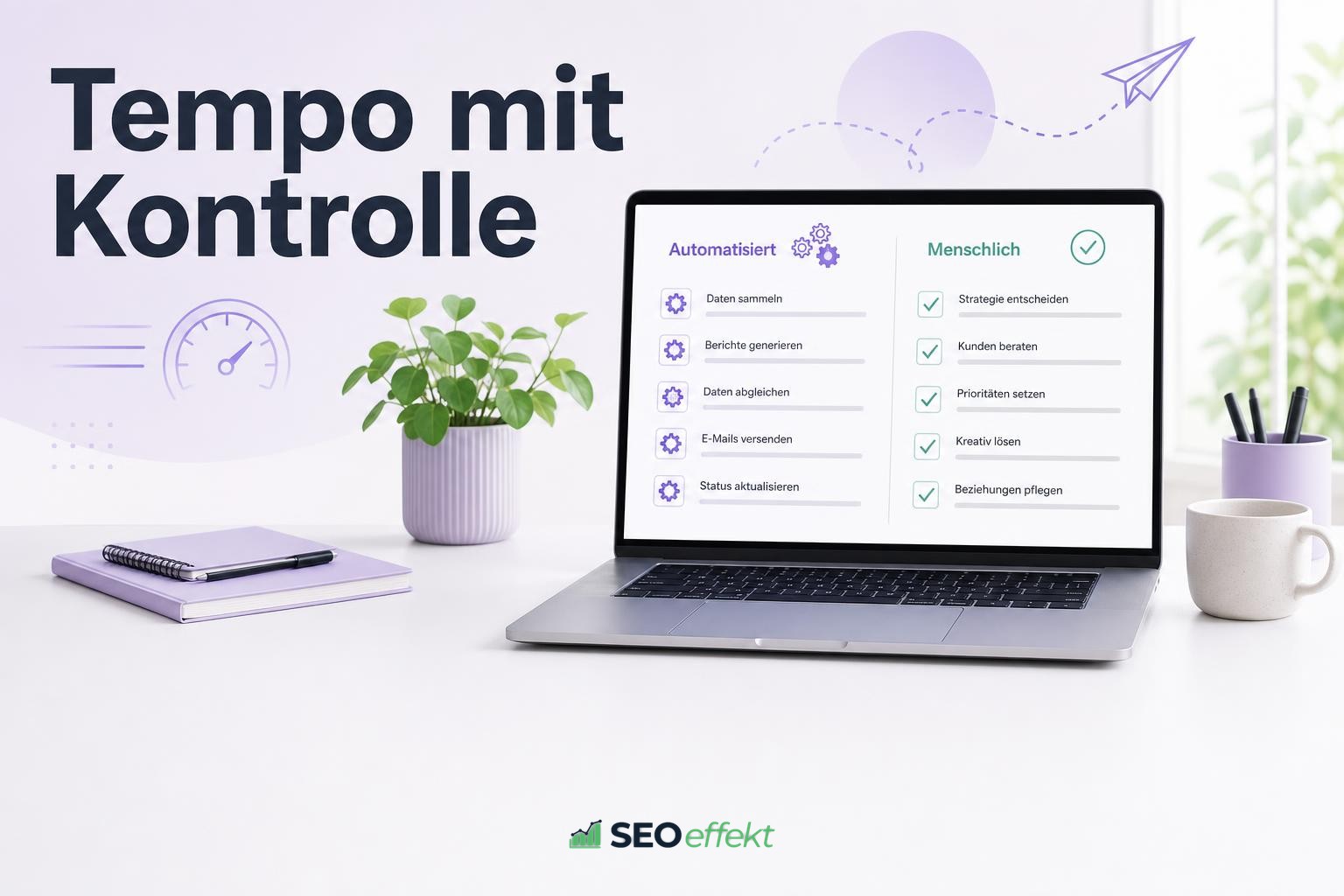 Redaktionelles Beitragsbild zu SEO-Workflows mit KI
